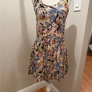 Knot Sisters Black and Blue Scoop Neck Sundress